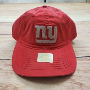 New York Giants Hat Cap Fitted Mens S/M Red Lightweight Football Retro Sport A1‎